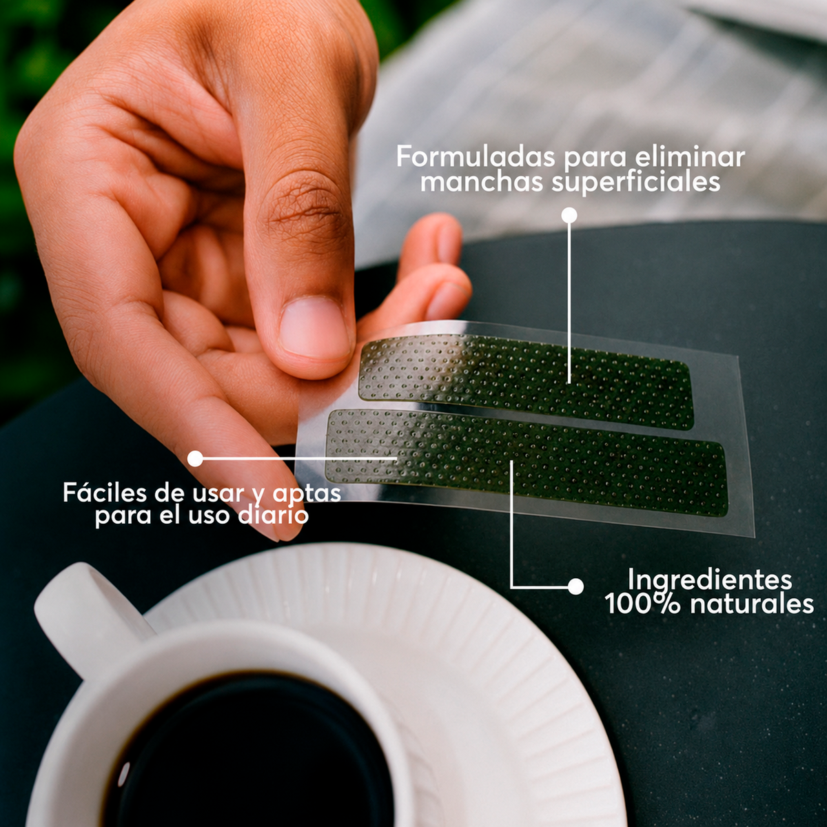 Tiras blanqueadoras de origen vegetal